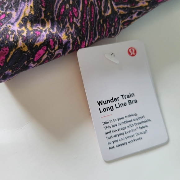 Lululemon Wunder Train Long Line Bra Size 4 NWT - Picture 4 of 6